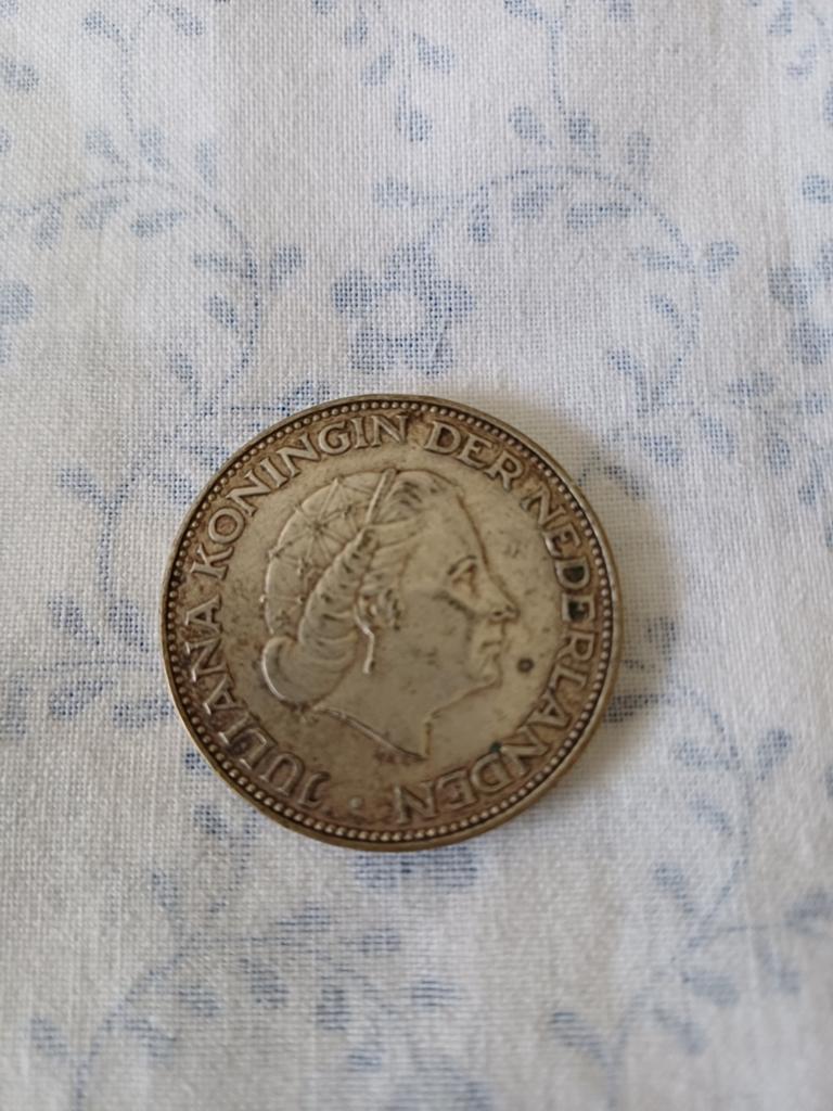 Zilveren rijksdaalder 1960, Postzegels en Munten, Munten | Nederland, Koningin Juliana, Verzenden, Zilver, Losse munt