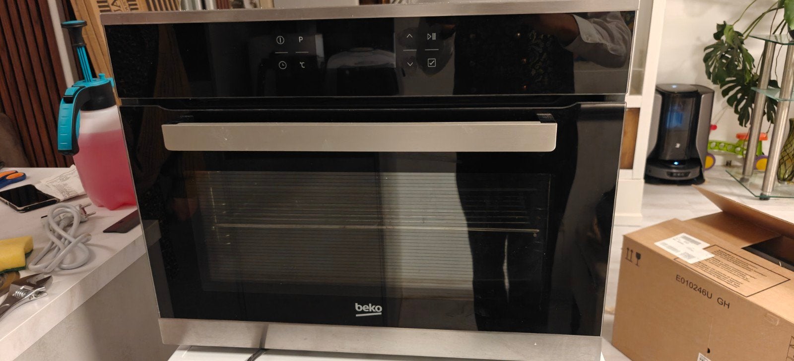 Beko BCUM15500XG Inbouw Combi-oven met Magnetronfunctie, Ophalen, 45 tot 50 cm, Gebruikt, Combi-oven