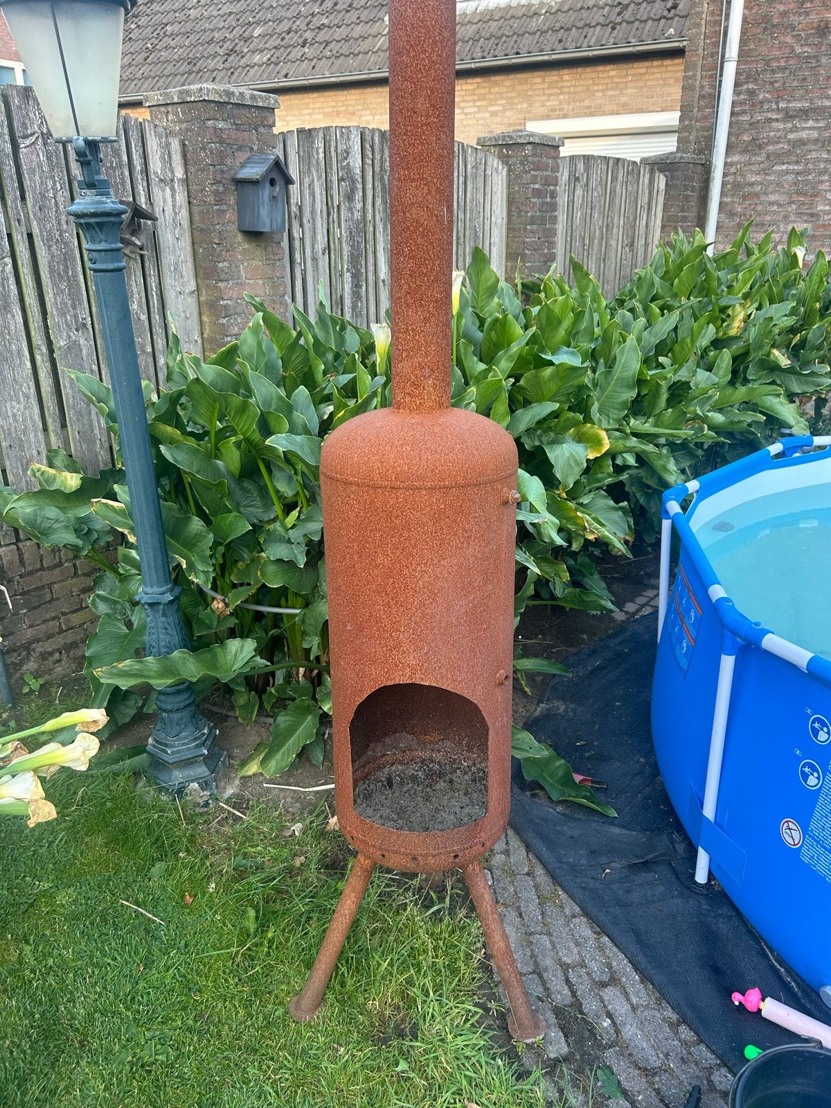 Buitenkachel, Tuin en Terras, Ophalen, Gebruikt, Vuurton