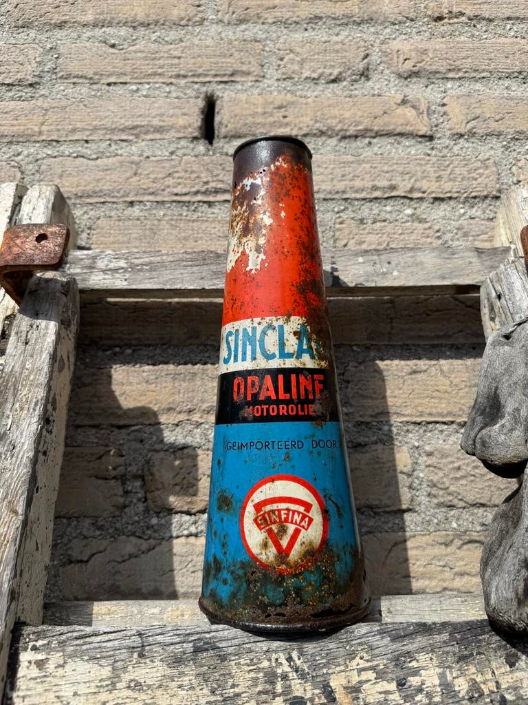 Vintage Sinclair Opaline Motorolie Blik - Decoratief, Antiek en Kunst, Ophalen