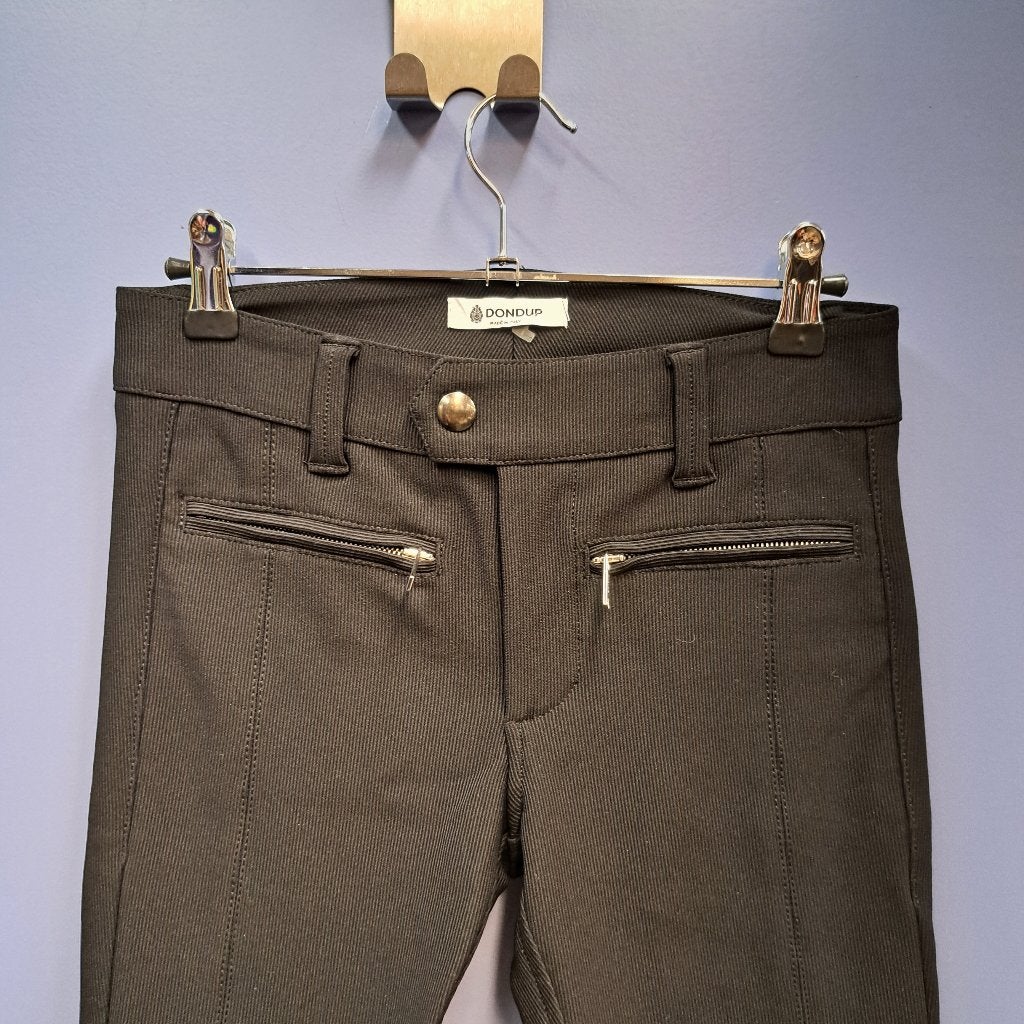 Dondup tregging broek zwart corduroy slim fit mt 25 XS 43775, ., Ophalen of Verzenden, Zo goed als nieuw, Maat 34 (XS) of kleiner