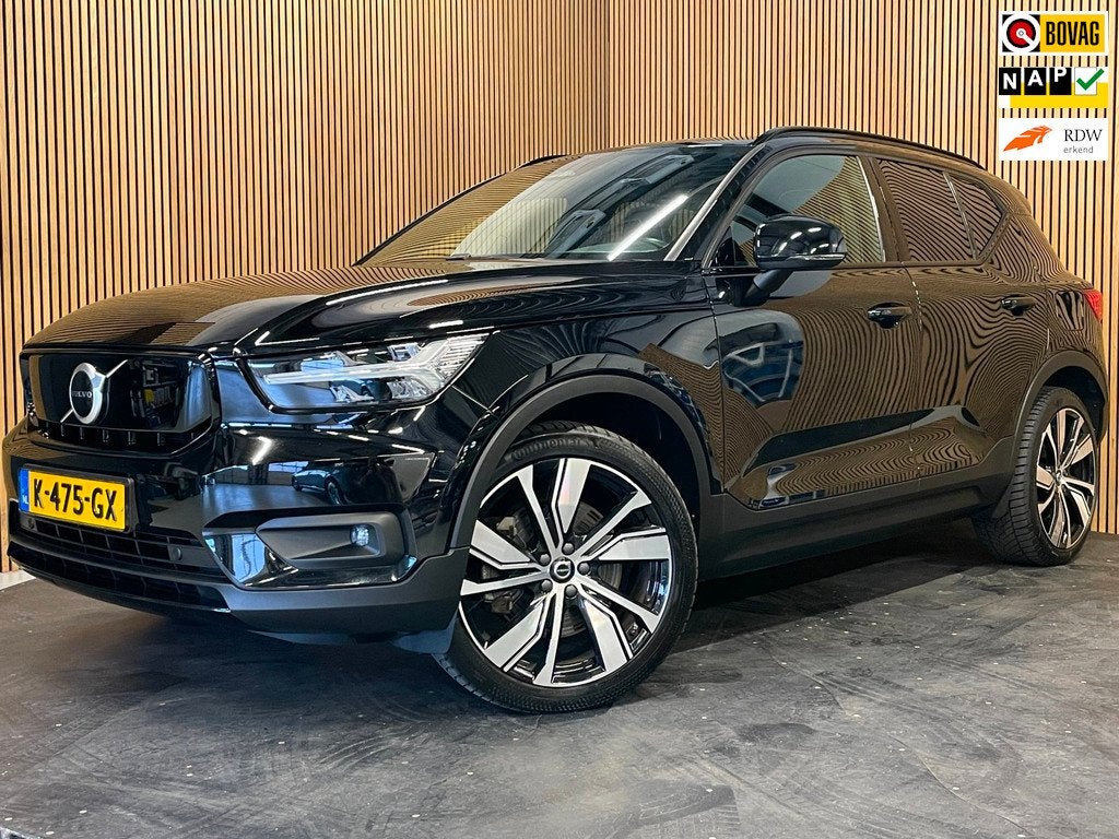 Volvo XC40 Recharge P8 AWD R-Design|89% SOH|1/2 LEDER|ELEK.T, Auto's, Volvo, Gebruikt, Zwart, 417 km, 40 min