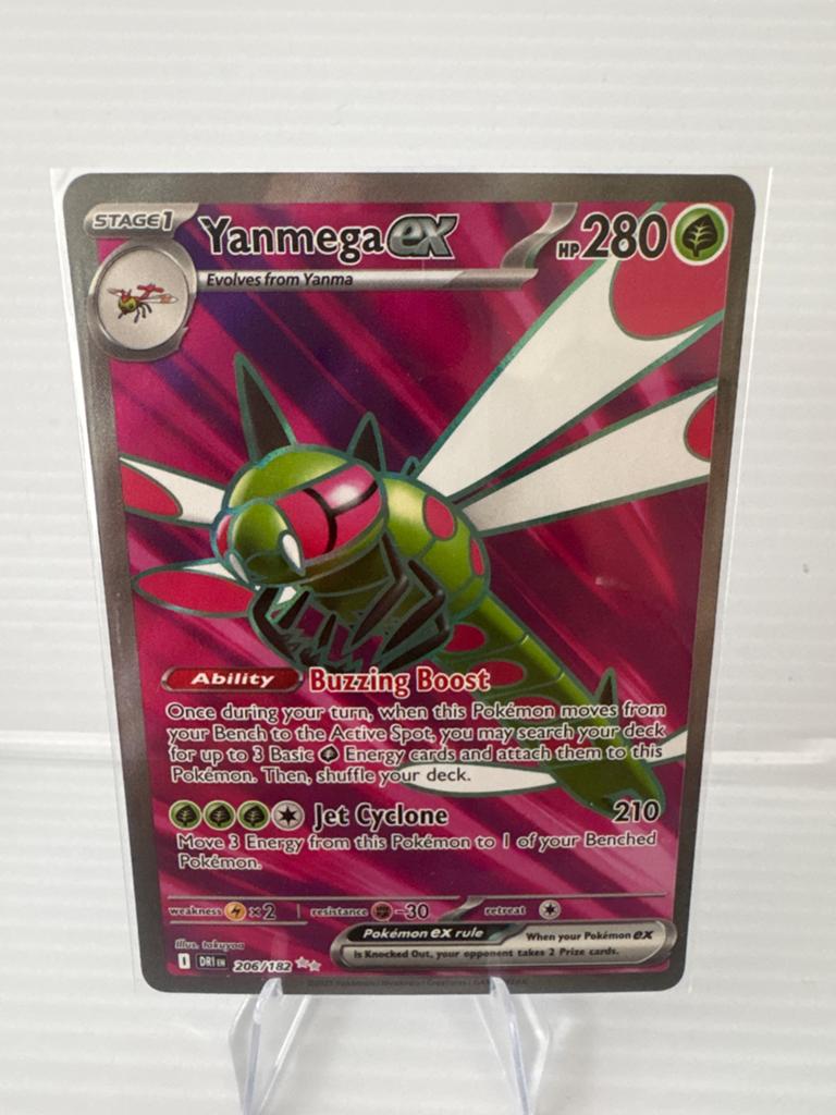 Yanmega ex 206/182 Destined Rivals NM Pokémon Kaart, Ophalen of Verzenden, Zo goed als nieuw, Losse kaart, Foil
