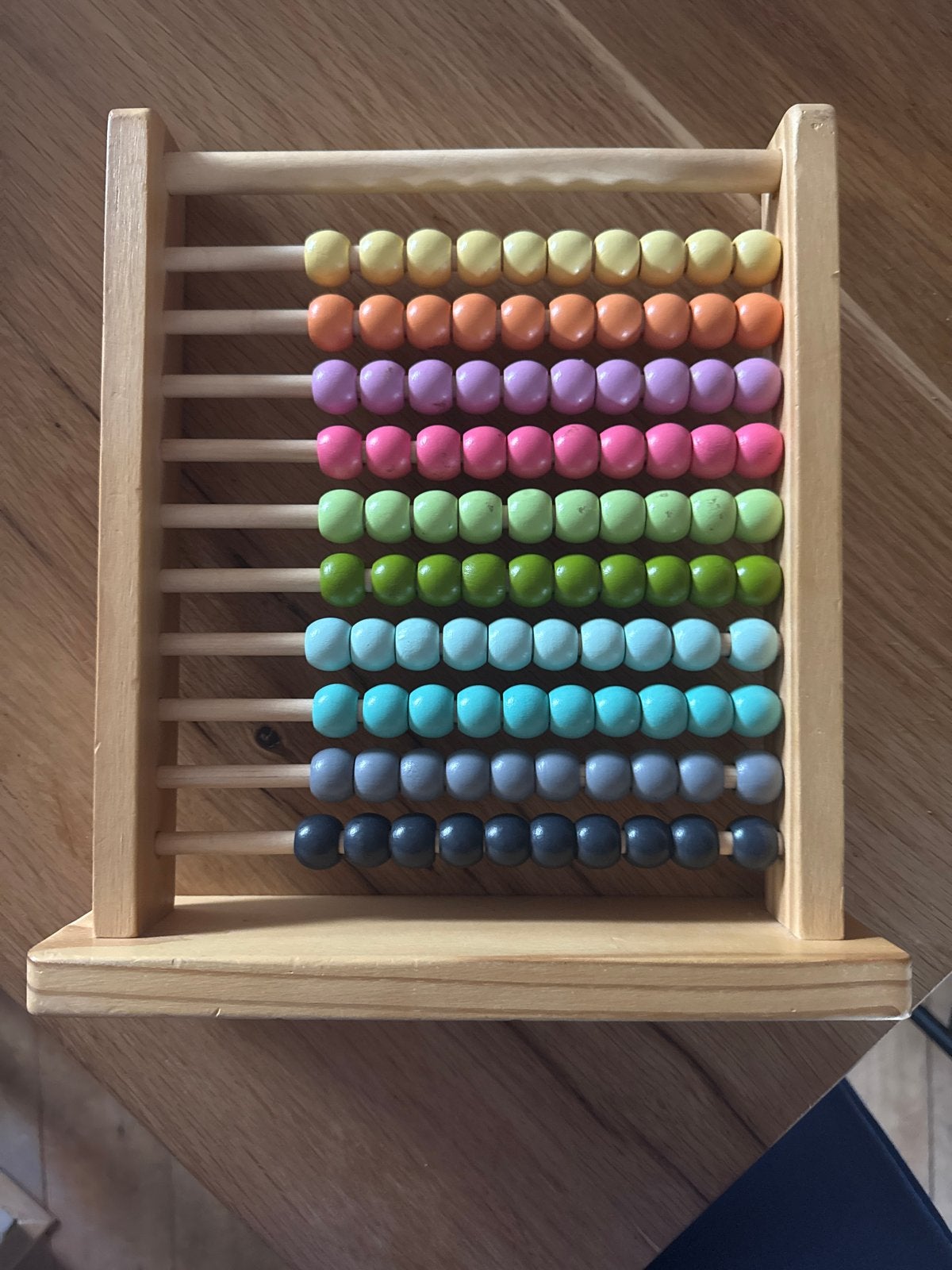 Houten Telraam met Kleurrijke Kralen - Educatief Speelgoed, Ophalen of Verzenden, Gebruikt, Rekenen