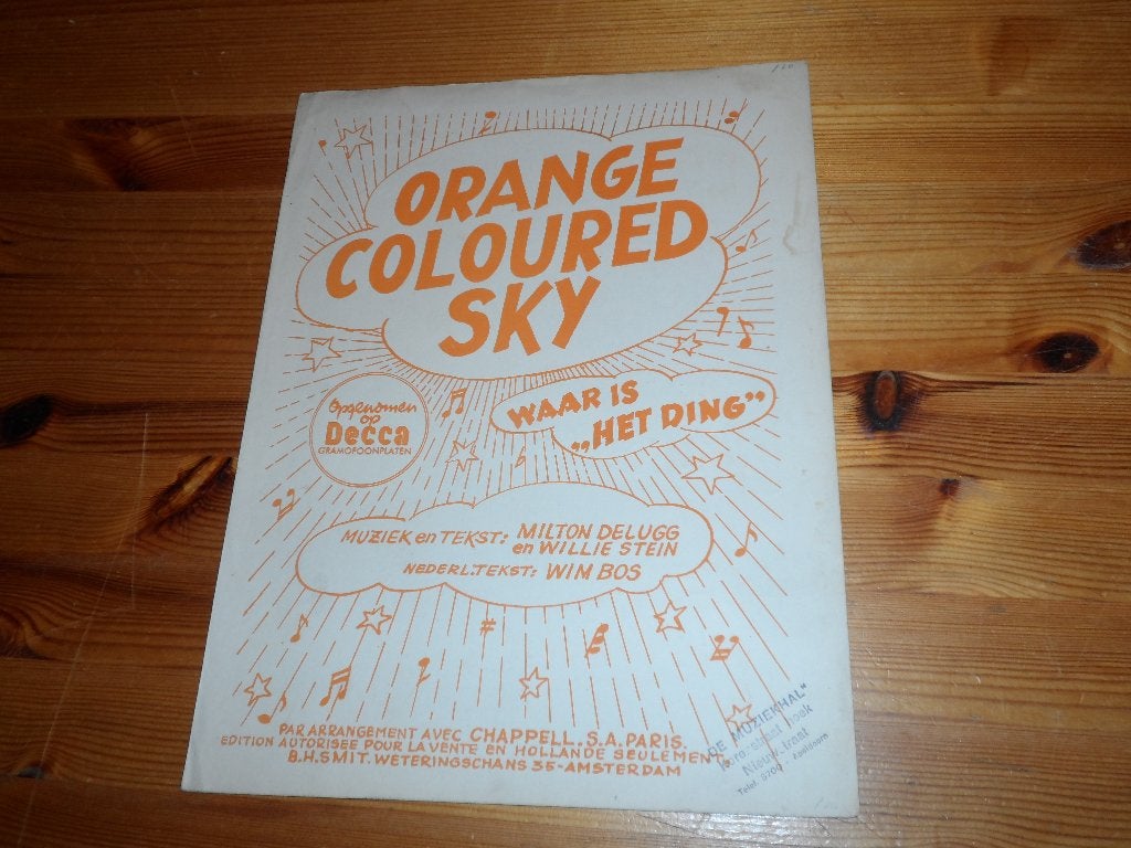 Orange coloured sky - delugg / stein / bos, Gebruikt, Gitaar, Ophalen of Verzenden, Artiest of Componist