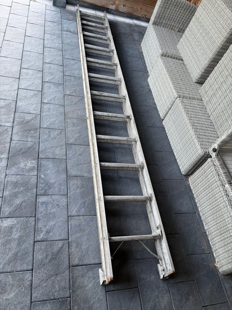 Ladder aluminium 2x 330 cm, Doe-het-zelf en Verbouw, Ladders en Trappen, Ophalen, Gebruikt, Ladder, 4 meter of meer