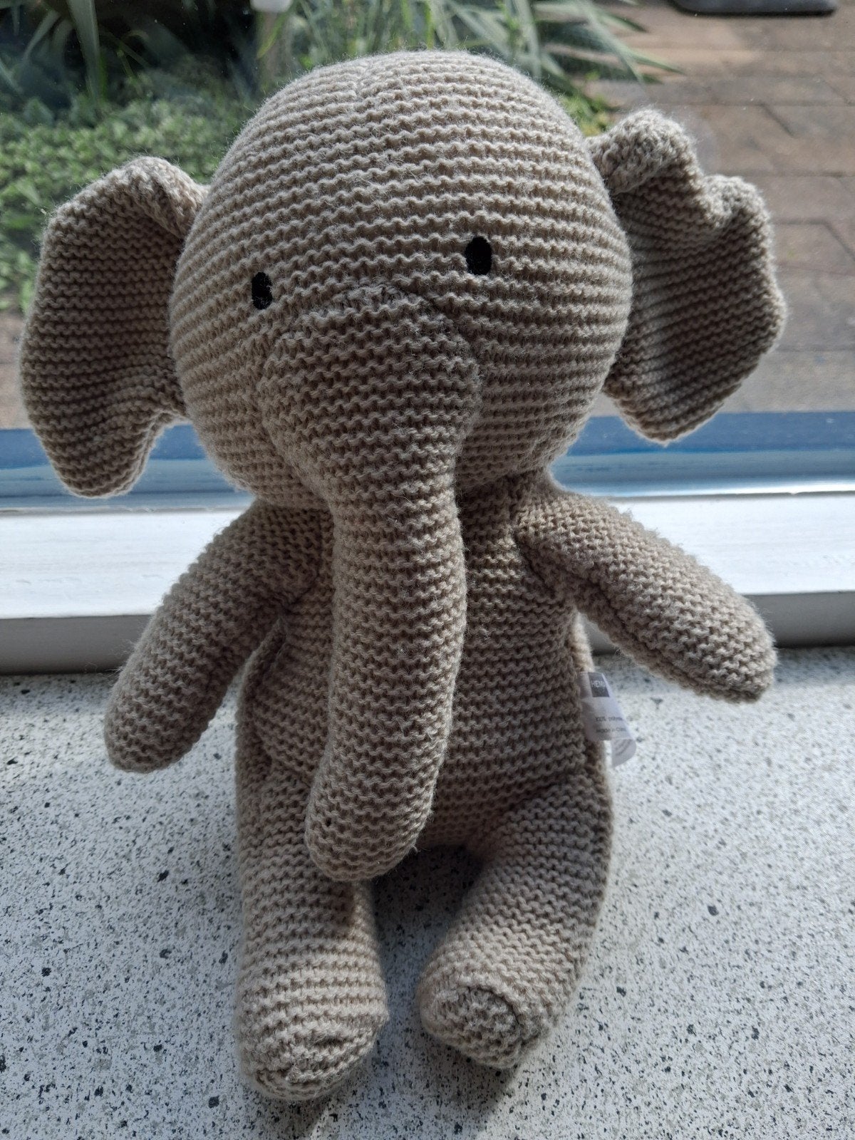 Olifant van Hema zacht grijs gebreid meet ca 28 cm, Hema, Korrelvulling, Grijs, Ophalen of Verzenden