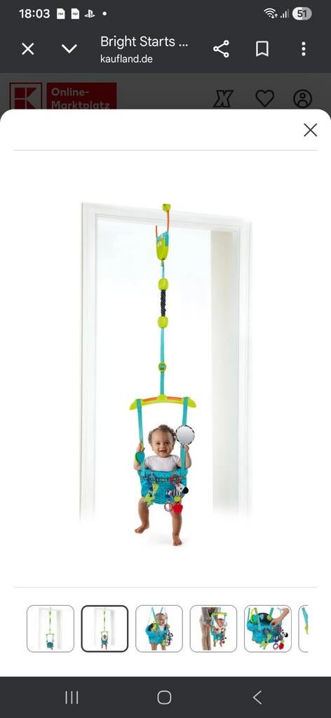 Bright Starts deur jumper, Kinderen en Baby's, Speelgoed | Babyspeelgoed, Ophalen of Verzenden
