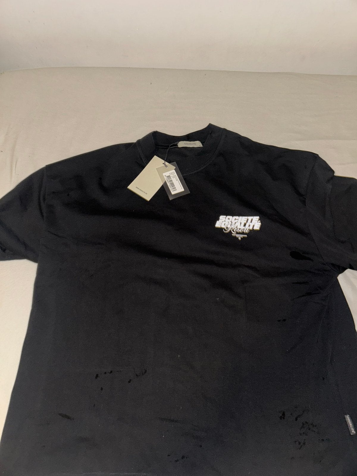 Equalité Societé Resort Boxy Tee Zwart Maat XL Nieuw, Kleding | Heren, Ophalen, Nieuw, Maat 56/58 (XL), Zwart