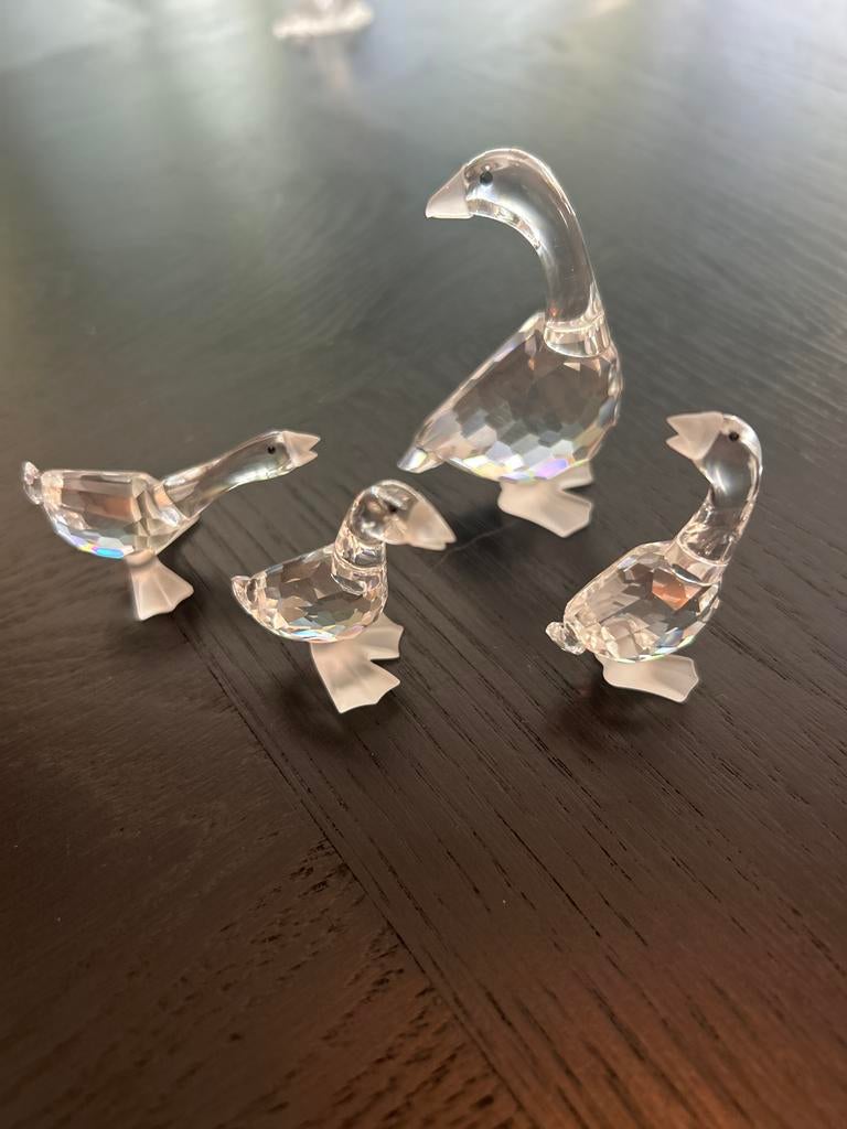 Set van 4 Swarovski ganzen - Zo goed als nieuw, Verzamelen, Swarovski, Ophalen, Zo goed als nieuw, Figuurtje
