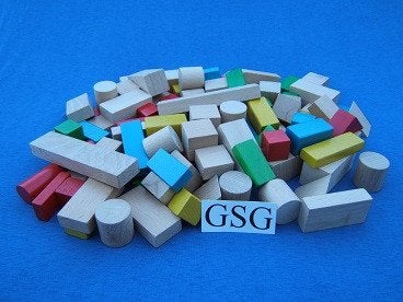 Houten blokken nr. 9142-02, Ophalen, Zo goed als nieuw