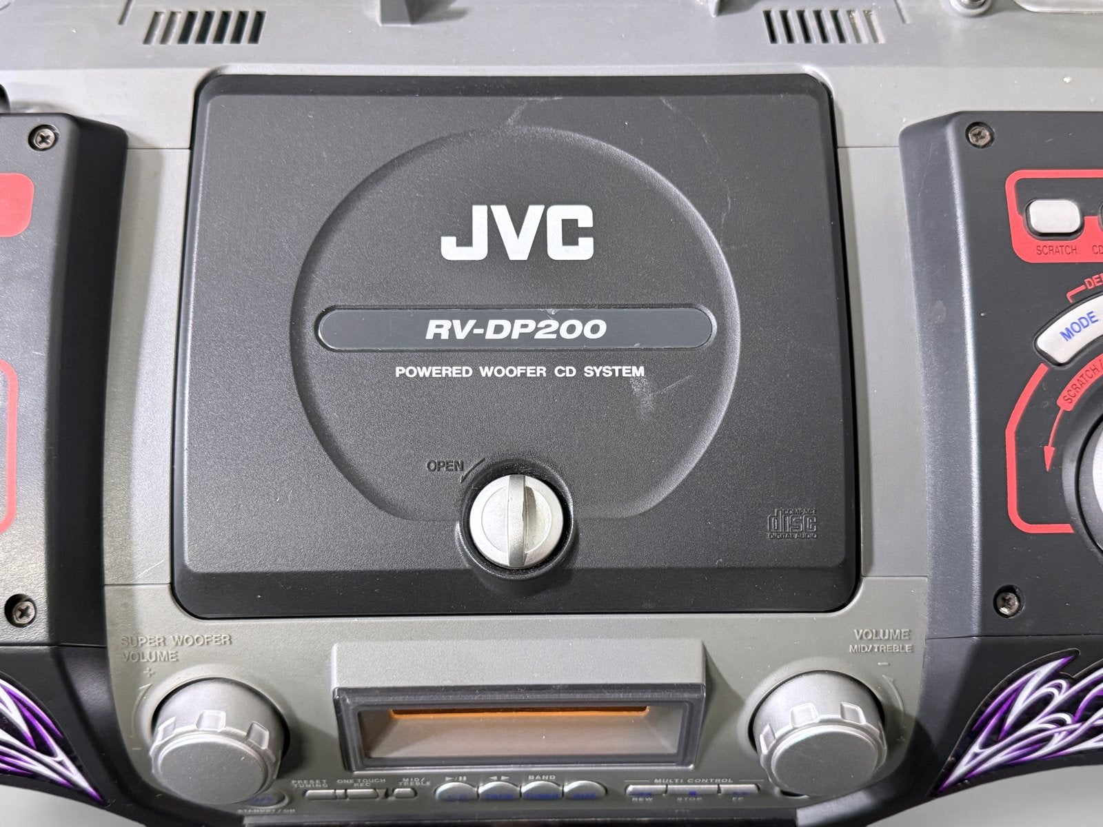 JVC BOOMBOX GHETTO BLASTER RV-DP200 - Geweldig geluid!, Audio, Tv en Foto, Radio's, Gebruikt, Ophalen of Verzenden, Jvc, JVC