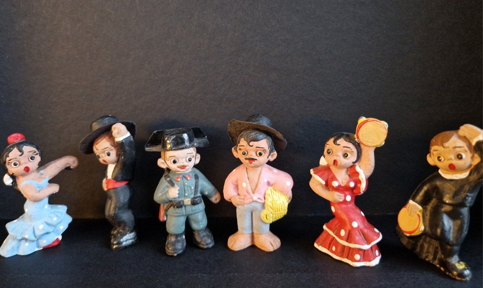 Spaanse terracotta beeldjes, jaren '60, Ophalen of Verzenden, Zo goed als nieuw