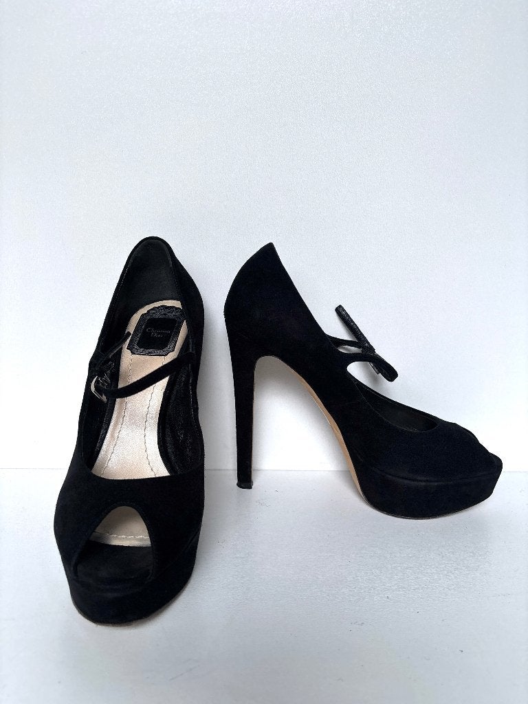 DIOR Zwart suede hakken pumps  Maat 38, Pumps, Zwart, Ophalen of Verzenden, Zo goed als nieuw