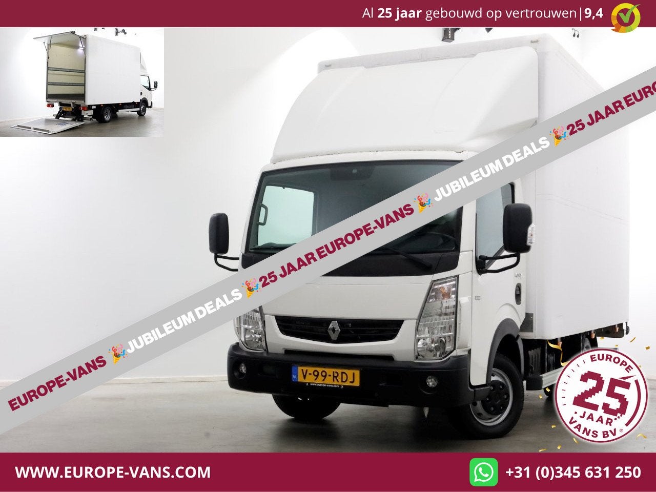 Renault Maxity 130.35 3.0 130pk E6 Compacte bakwagen met laa, Auto's, Gebruikt, 4 cilinders, Renault, Wit