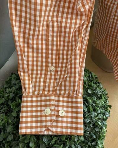 Gant overhemd maat L dress Fit, Kleding | Heren, Ophalen of Verzenden, Zo goed als nieuw, Oranje, Halswijdte 41/42 (L)