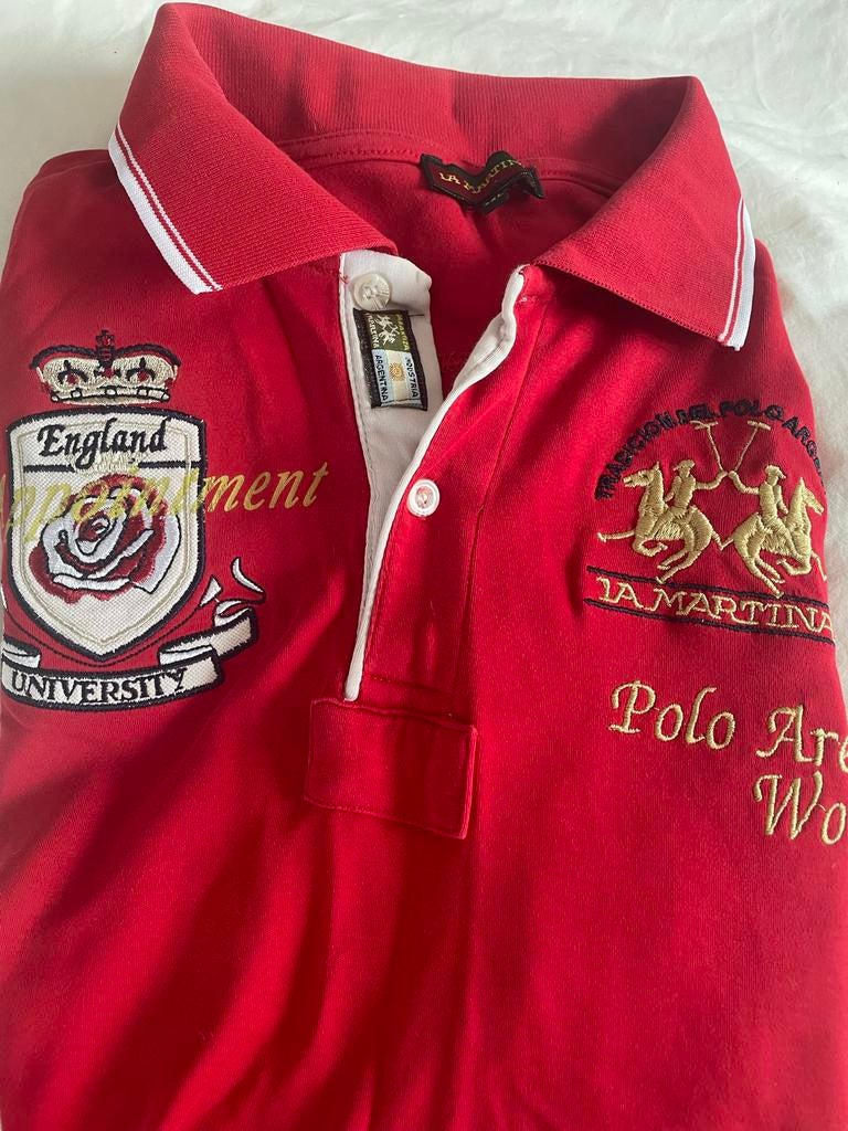 La Martina Polo Shirt Rood Maat XXL, Ophalen of Verzenden, Zo goed als nieuw, Maat 56/58 (XL), Rood