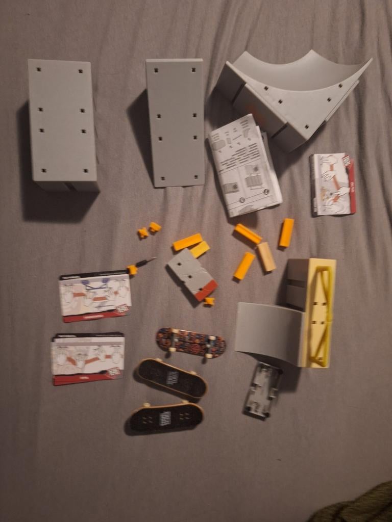 Tech Deck Fingerboard Skatepark Set met Tips en Tricks, Kinderen en Baby's, Speelgoed | Overig, Gebruikt, Jongen of Meisje, Ophalen of Verzenden