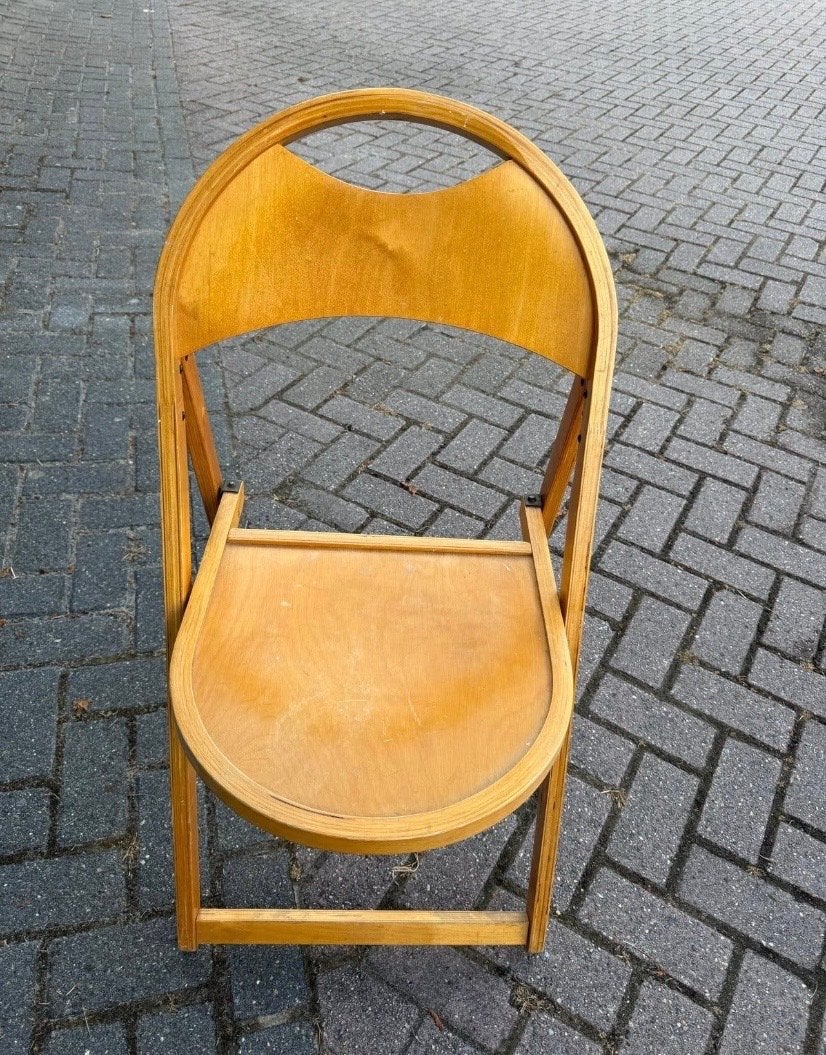 Vintage houten klapstoel, Ophalen of Verzenden