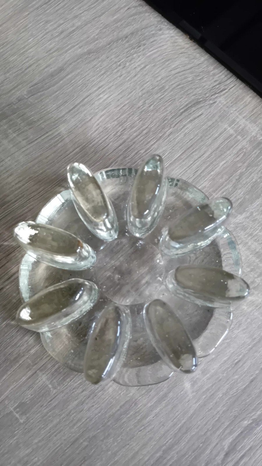 Glazen waxinelichthouder voor theepot, Ophalen, Zo goed als nieuw, Glas, Waxinelichthouder