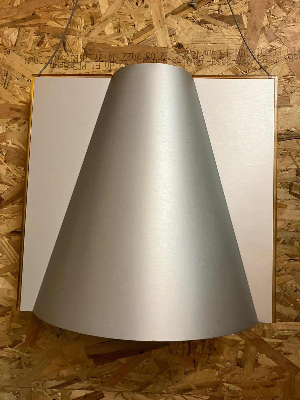 Tre Luci hanglamp alu m kunststof geel/oranje Treluci alumin, Ophalen of Verzenden, Gebruikt, Kunststof, Design klassieker