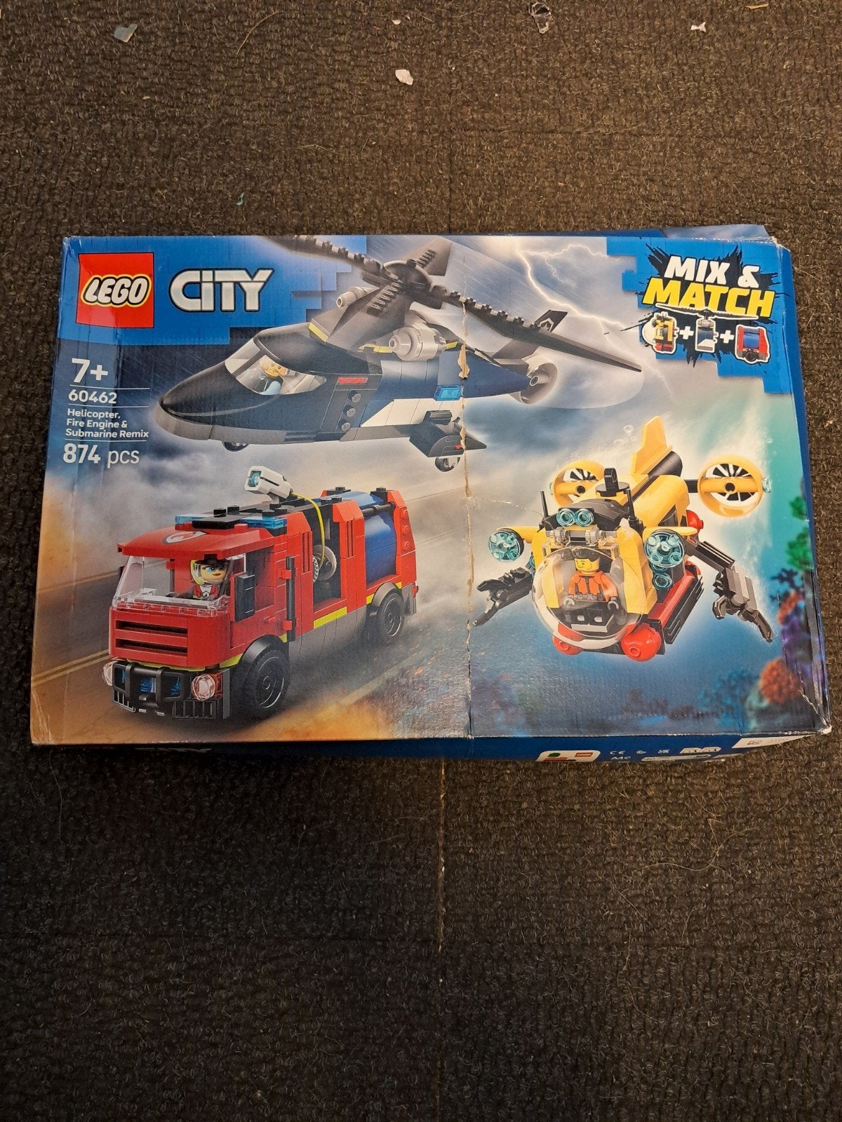 Lego City 60442 Helikopter, Brandweerwagen & Onderzeeér