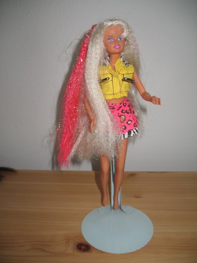 Zeldzaam Barbie Cindy Beach Blond Glossy Colored Hair Vintag, Ophalen of Verzenden, Zo goed als nieuw, Pop