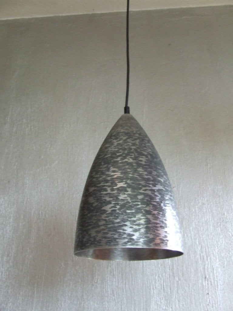 Franse SCE bewerkt, gegutst metaal, 2 lampen, Ophalen, 21 cm, Hanglamp, Overige merken