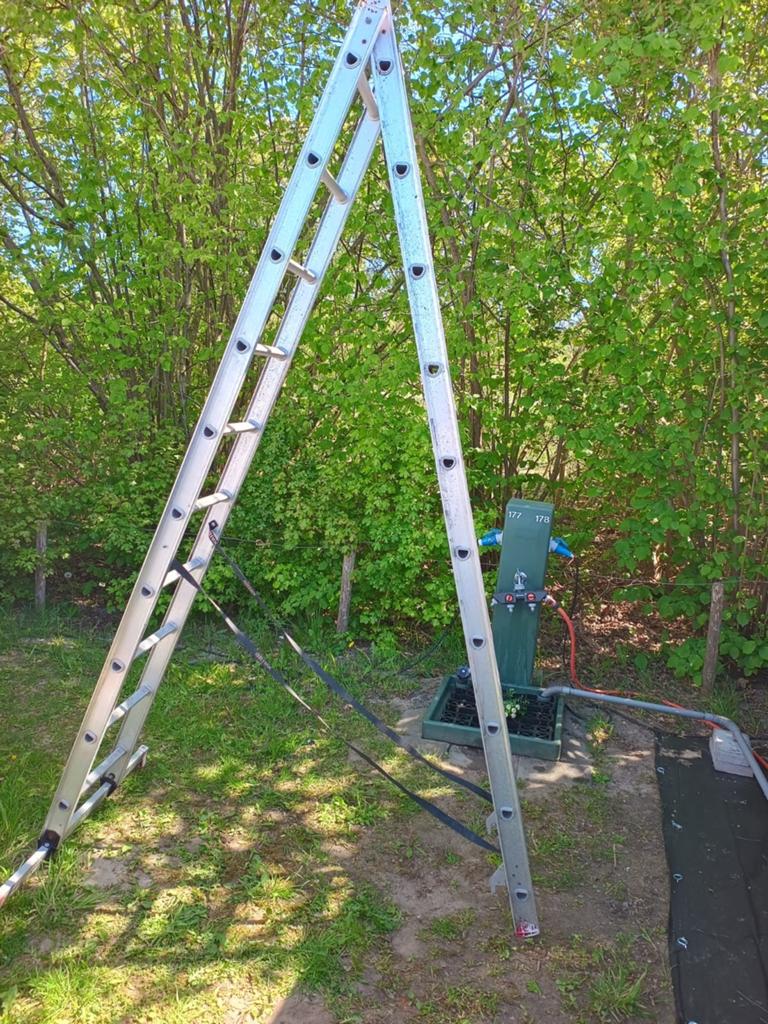 Altrex reformladder 2-delig, 20 tredes, Ophalen, Gebruikt, 4 meter of meer