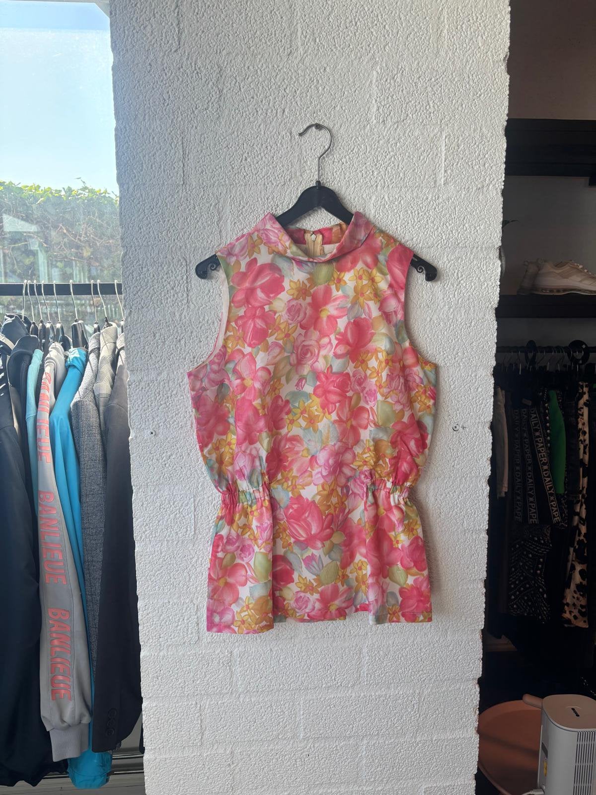 Trevira retro bloemen top maat XS, Kleding | Dames, Ophalen of Verzenden, Zo goed als nieuw