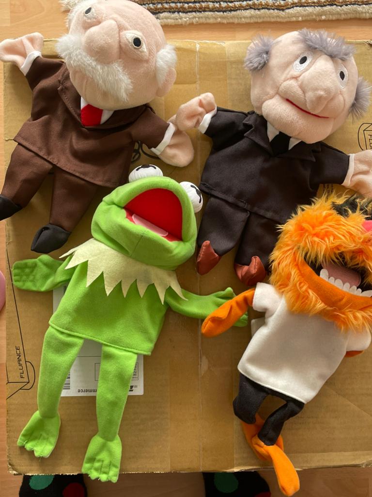 The Muppets handpoppen Waldorf Stadler Kermit Animal, Overige karakters, Overige typen, Ophalen of Verzenden, Zo goed als nieuw