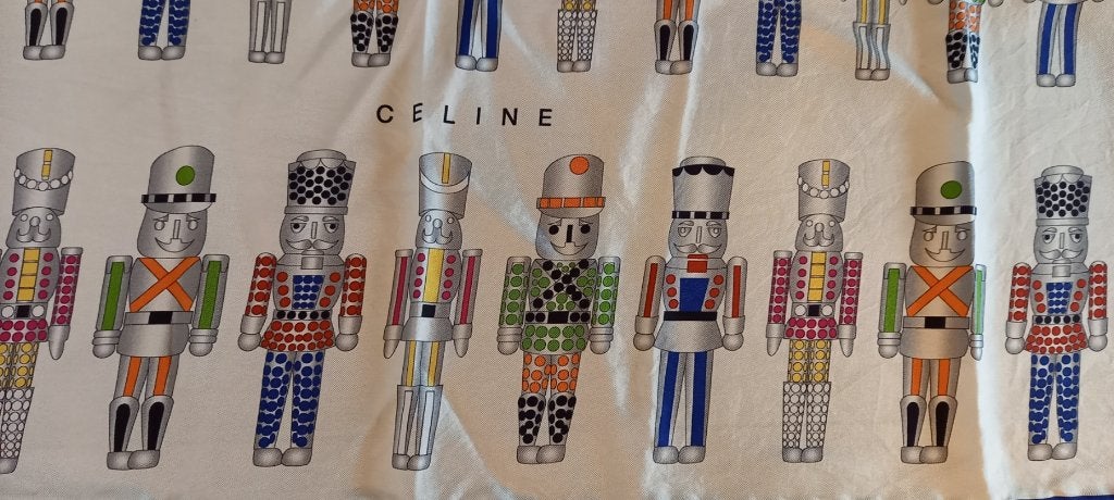 originele zijden sjaal Céline Paris, Verzenden, Zo goed als nieuw, Maat 46/48 (XL) of groter, Sjaal