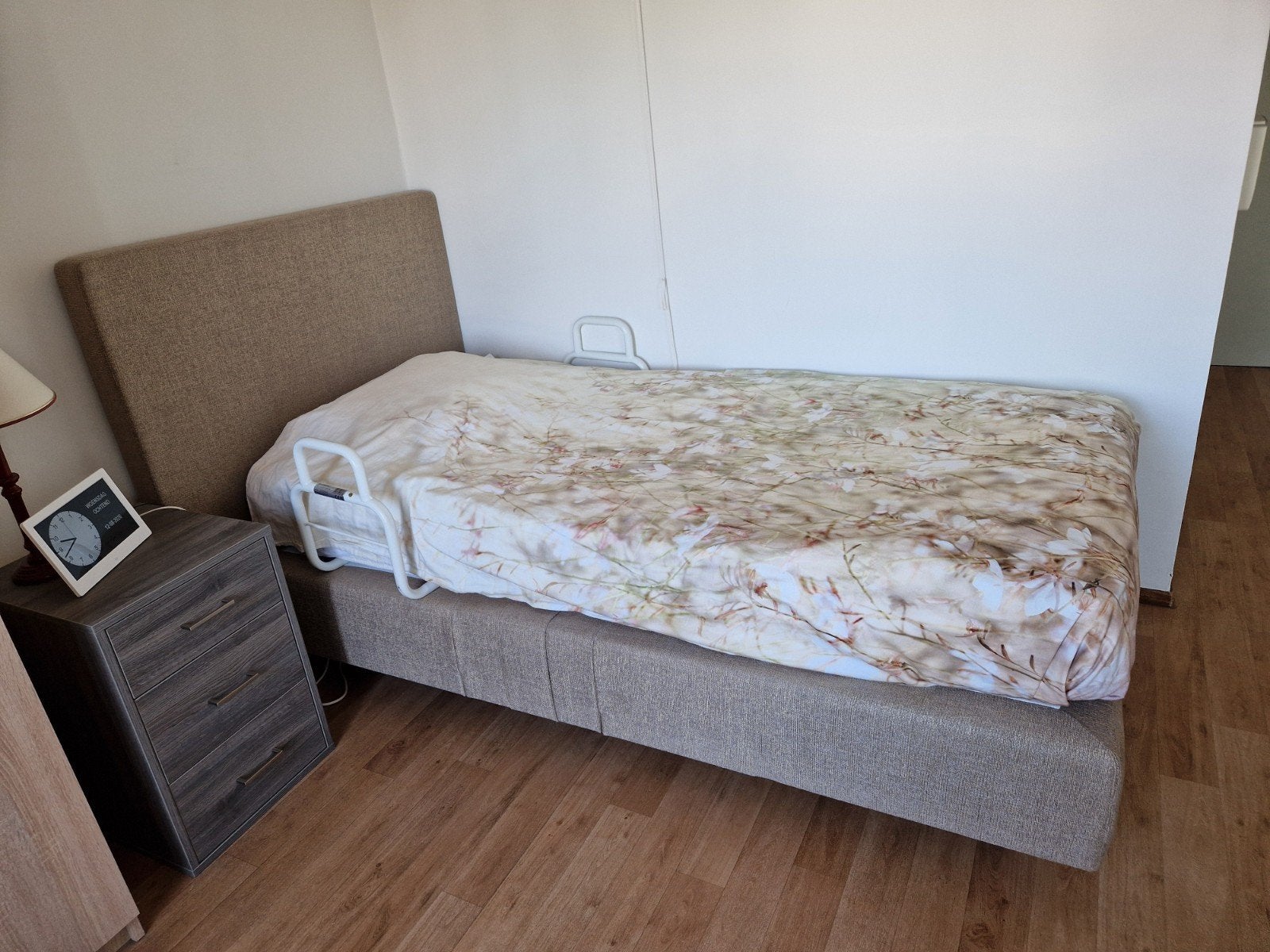 luxe eenpersoons boxspring bed, Ophalen, Verstelbaar, 90 cm, Eenpersoons