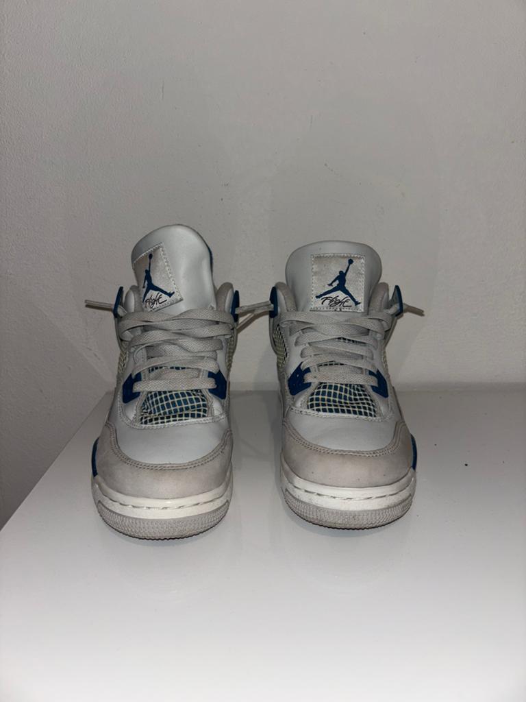 Air jordan 4 retro military blue 38.5, Kleding | Heren, Schoenen, Ophalen, Zo goed als nieuw, Blauw