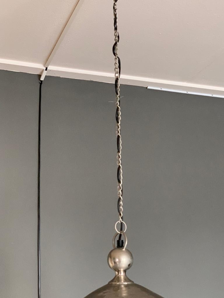 Aluminium hanglamp, Huis en Inrichting, Ophalen of Verzenden, Zo goed als nieuw, Metaal, Minder dan 50 cm
