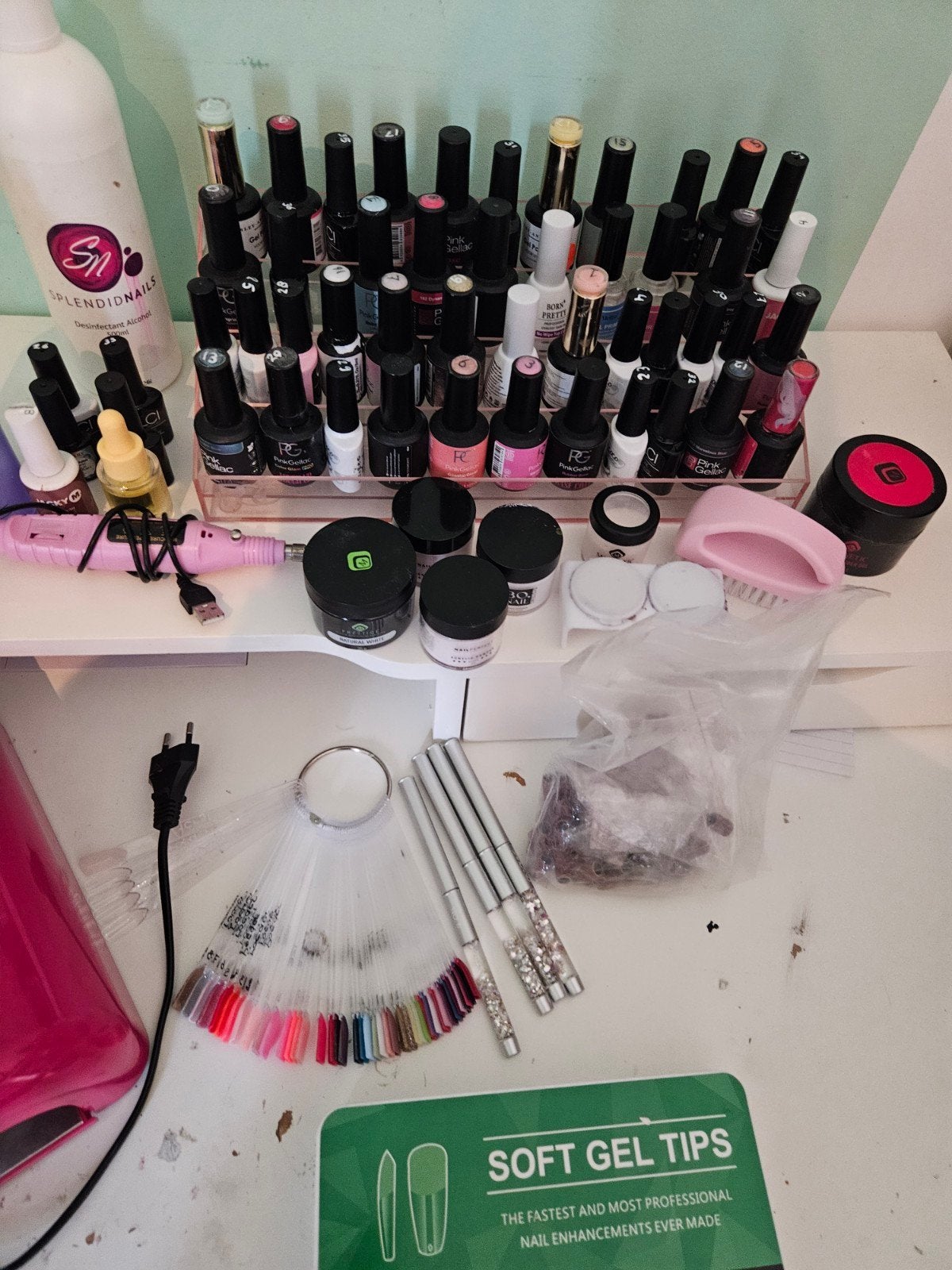 Grote set gellak, nagelproducten en accessoires, Ophalen, Gebruikt, Overige typen