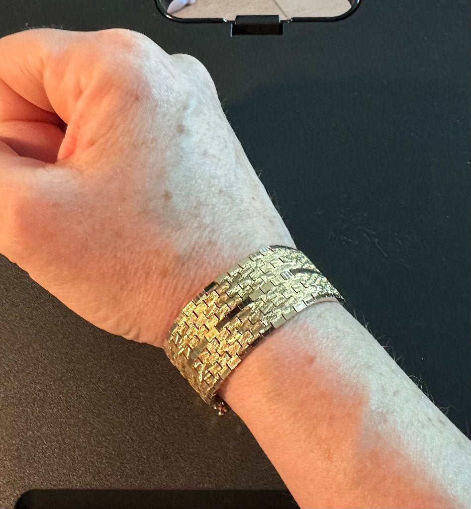 Goudkleurige doublé armband zware kwaliteit, Ophalen of Verzenden, Nieuw, Goud, Overige materialen