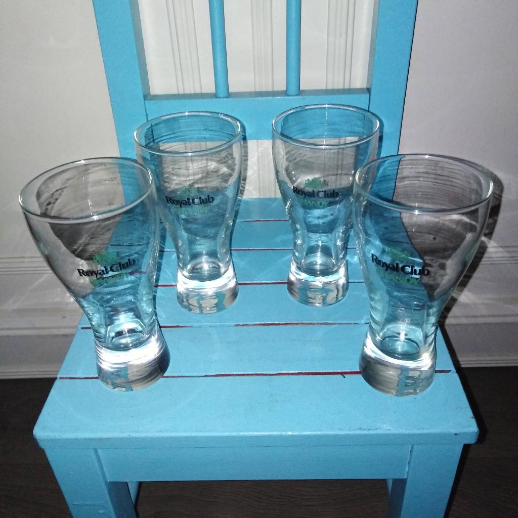 Royal Club Shandy glazen 4 stuks, Ophalen, Glas of Glazen, Gebruikt, Glas