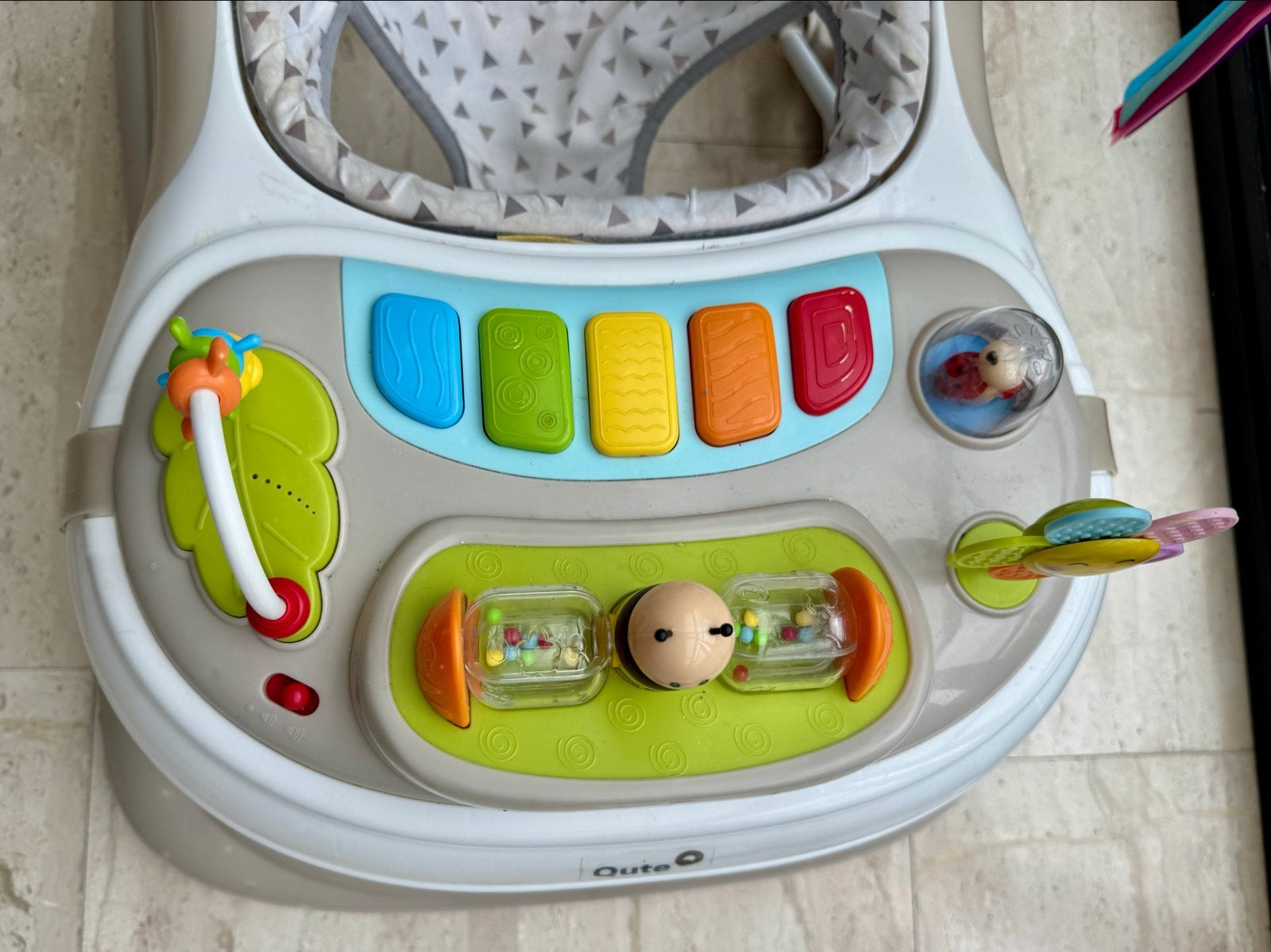 Qute Q-Cooper Babywalker met Speelpaneel, Ophalen, Zo goed als nieuw, Overige typen, Met geluid