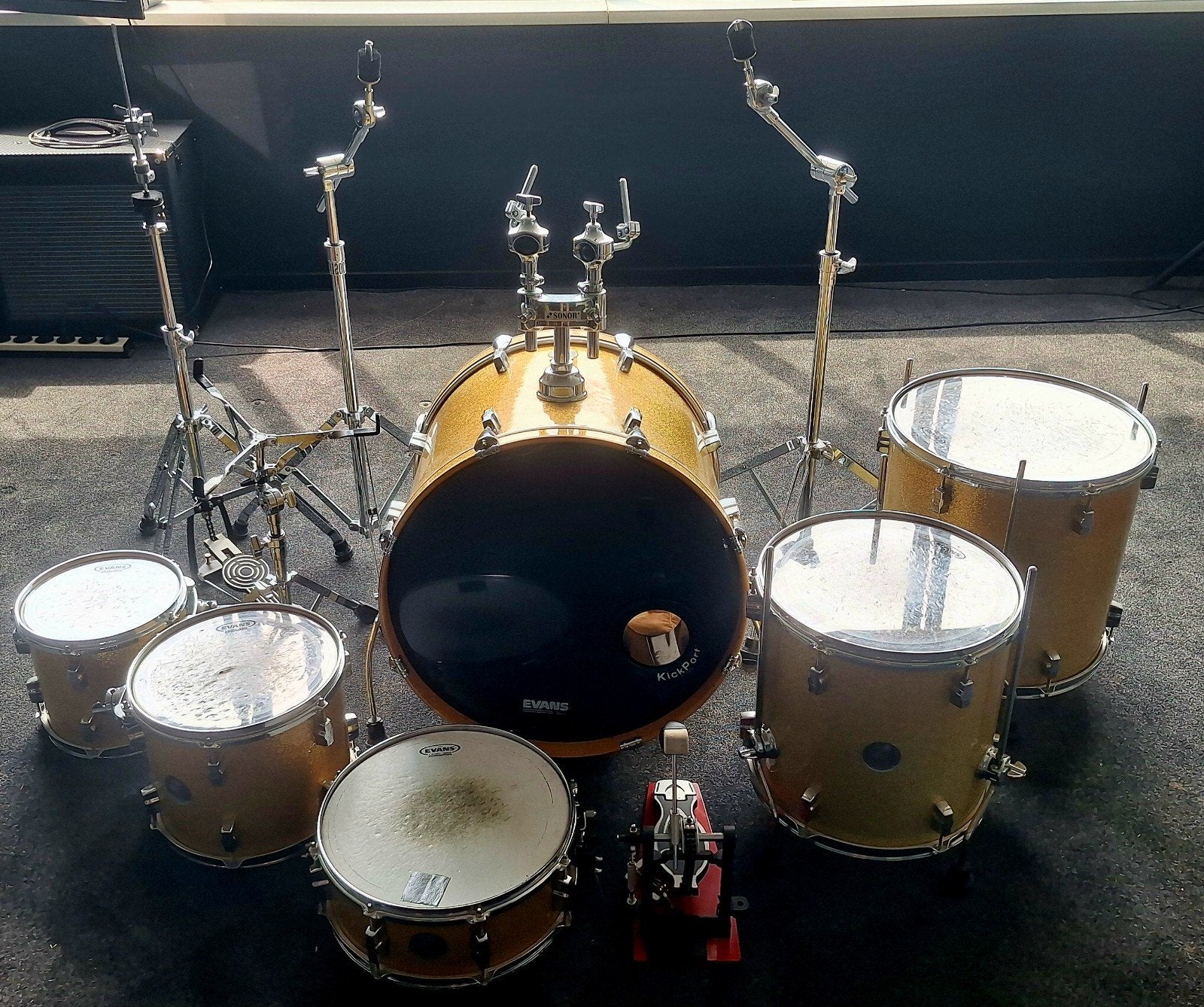 Sonor Force Special Edition Gold Sparkle drumstel, Ophalen, Gebruikt, Sonor