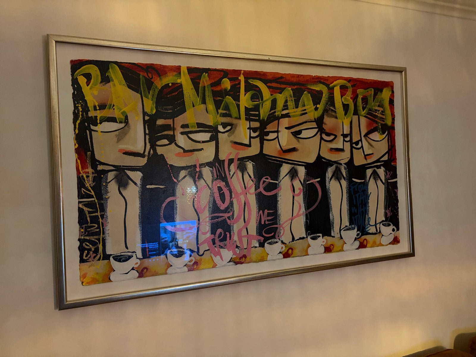 Selwyn senatori zeefdruk bar milano boys, Antiek en Kunst, Ophalen, Figuren, Papier/karton, Ingelijst
