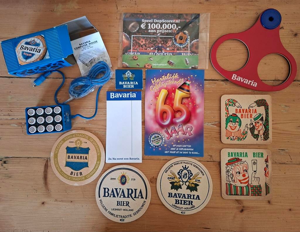 Bavaria bier partij: mouse/ viltjes/ glazenhouder/ dop, Verzamelen, Biermerken, Ophalen of Verzenden, Nieuw, Viltje(s), Bavaria