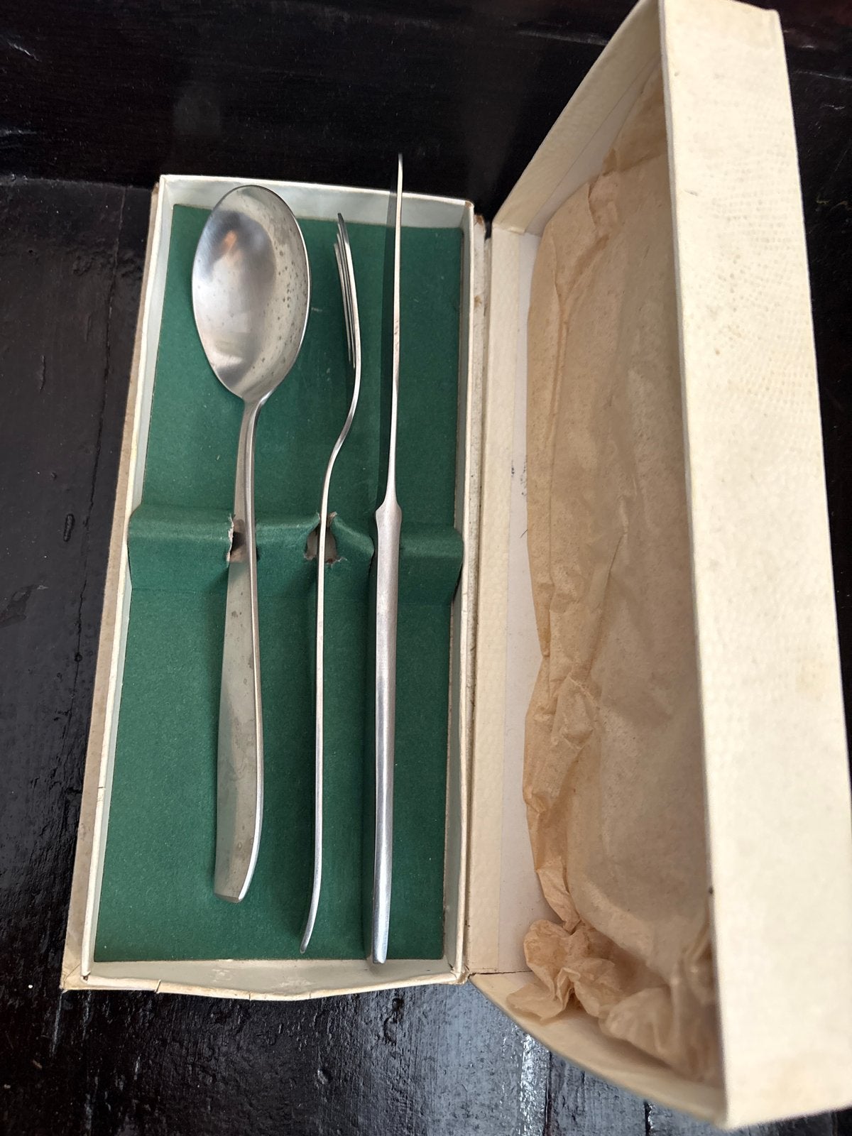 Vintage Sola Massief bestekset - Heimaasschool 1963, Ophalen of Verzenden