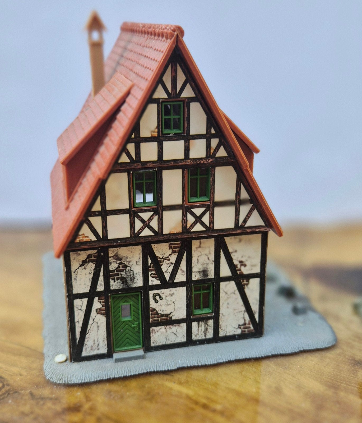 Pola vakwerk huis modelbouw H0 plakhuisje, Hobby en Vrije tijd, Modeltreinen | H0, Overige merken, Gebruikt, Gelijkstroom of Wisselstroom