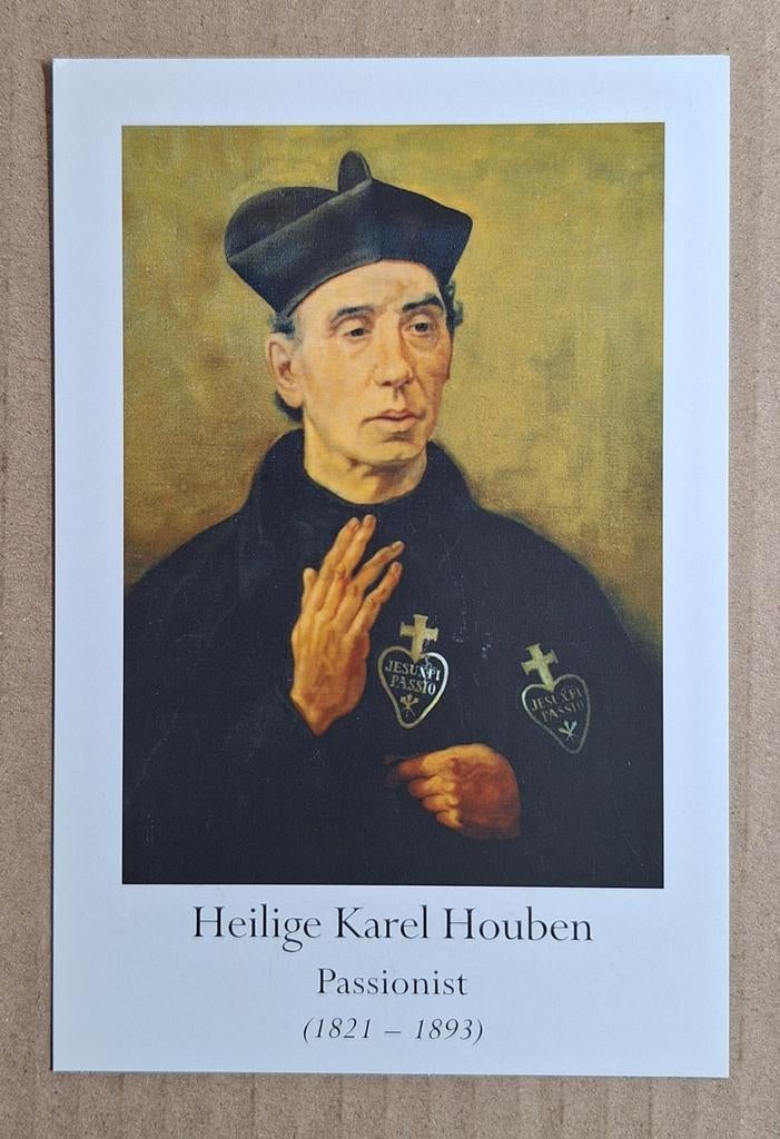 Heilige Karel Houben - Passionist (1821-1893), Ophalen of Verzenden, Bidprentje