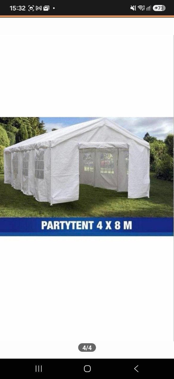 Partytent 8x5 meter - Nieuw in doos, Tuin en Terras, Partytent, Nieuw, 4 tot 6 meter, 8 meter of meer