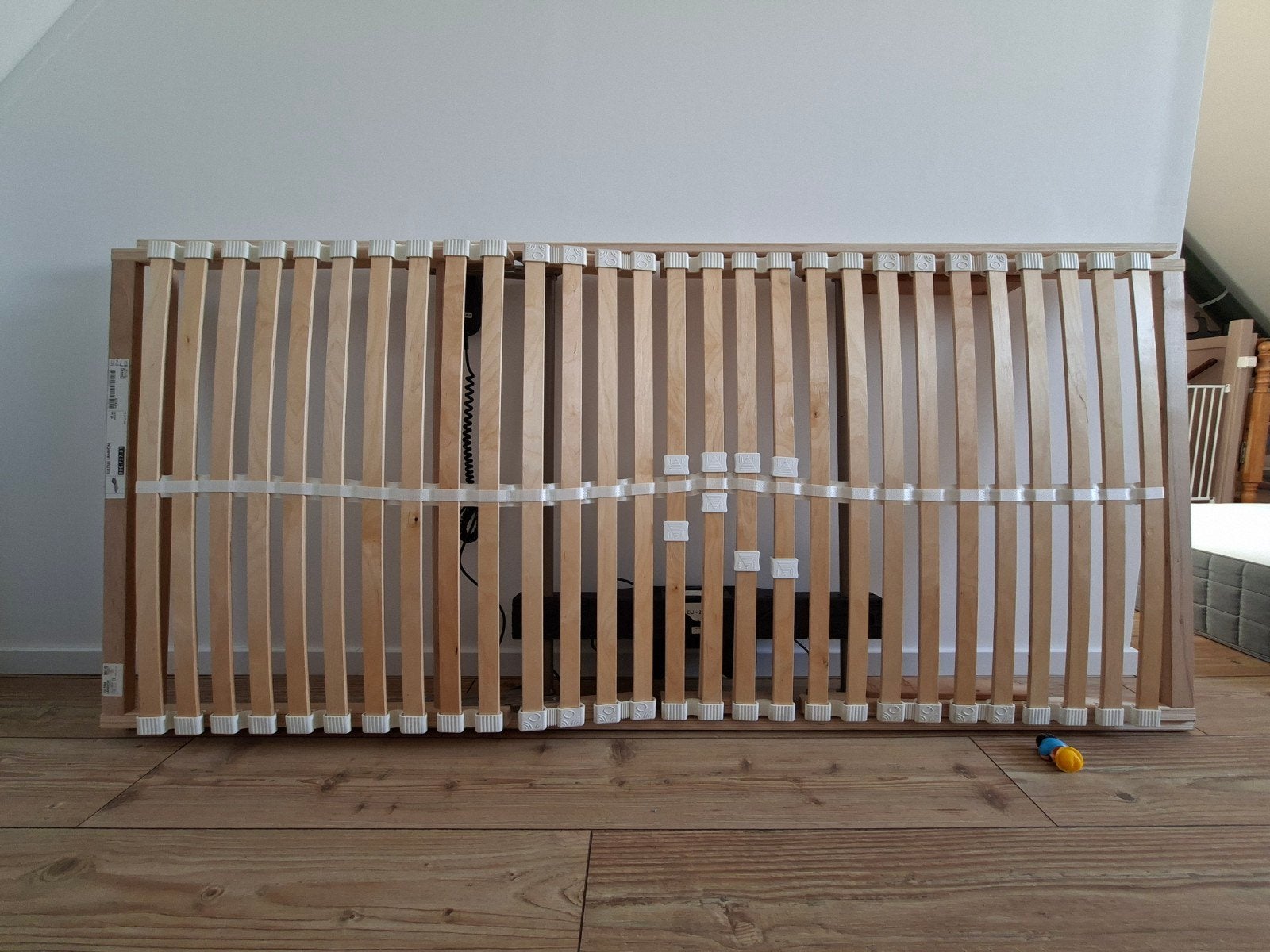 Elektrische lattenbodem 90x200 cm, Ophalen, Verstelbaar, 90 cm, Eenpersoons