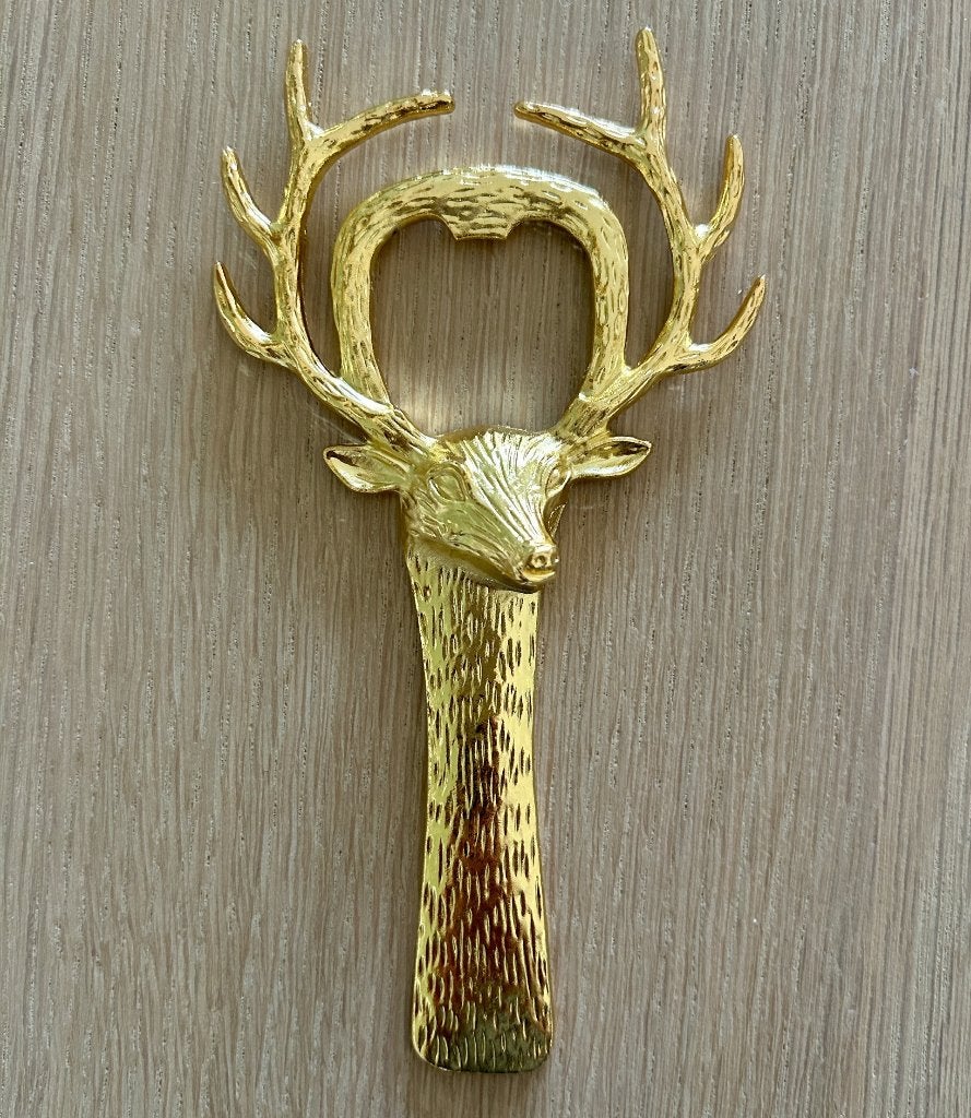 Rendier flesopener goudkleurig / nieuw en ongebruikt, Ophalen of Verzenden, Nieuw