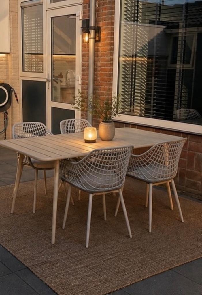 Tuintafel azzurro kwantum 180 cm, Tuin en Terras, Tuintafels, Ophalen, Zo goed als nieuw, Rechthoekig, Metaal