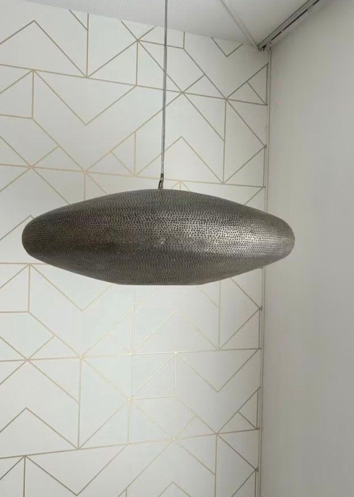Zenza oosterse hanglamp elips vorm, Ophalen, Gebruikt, Metaal, Oosters
